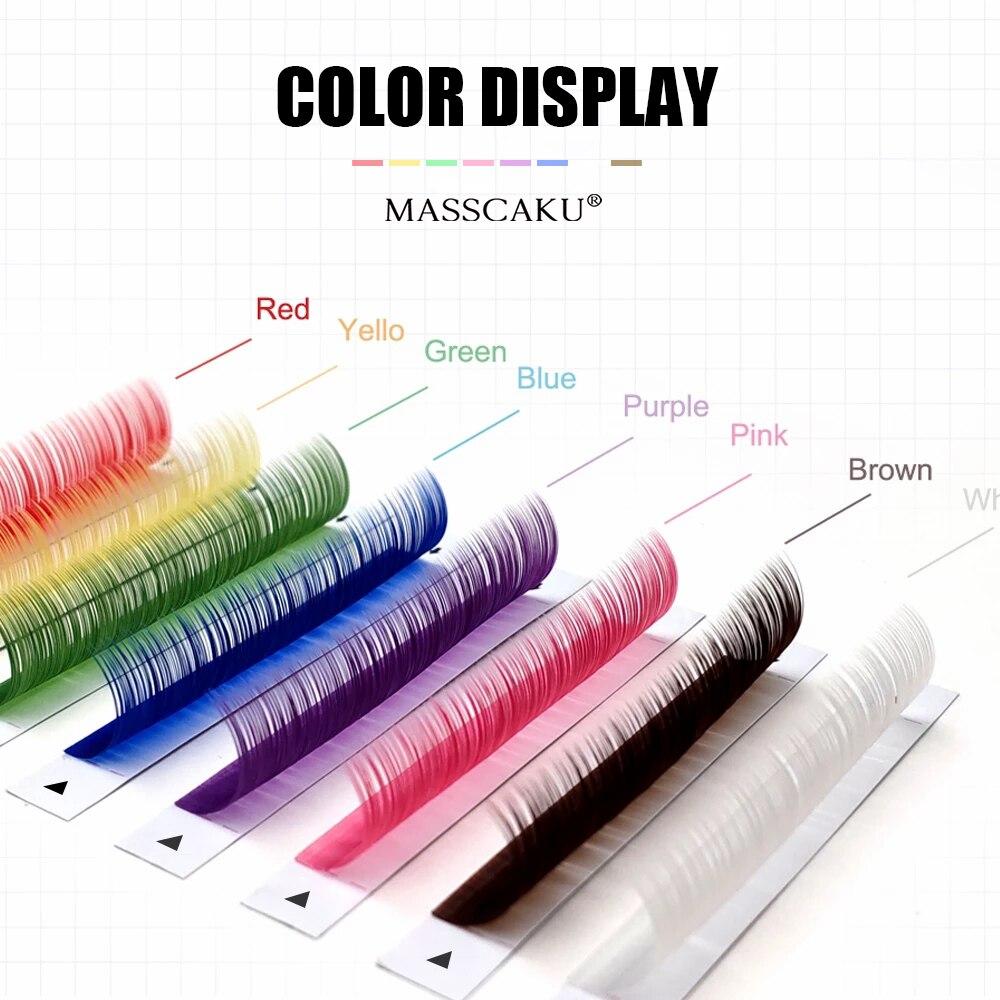 16 Rows Mixed Color Classic Eyelash Extenisons Russian Volume Colorful Lashes Faux Mink Natural Soft Eyelashes Makeup WBL