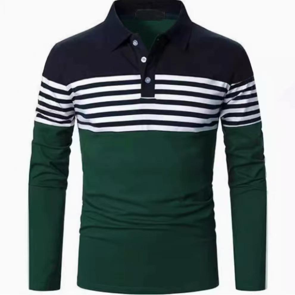 Long Sleeve Polo Shirt, Classic Collar Detail, Versatile for Daily Wear