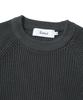 KNITTED [Nitied X Fashion Planet] Cotton Waffle Round Knit Charcoal