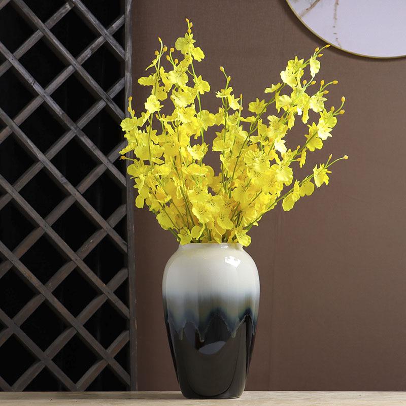 Ceramic Small Flower Vase for Living Room & Dining Table - Creative Hydroponic Floral Decoration.