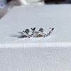 Curved Butterfly Stud Earrings Women's Sterling Silver New Popular Niche Design Exquisite Earrings Earrings