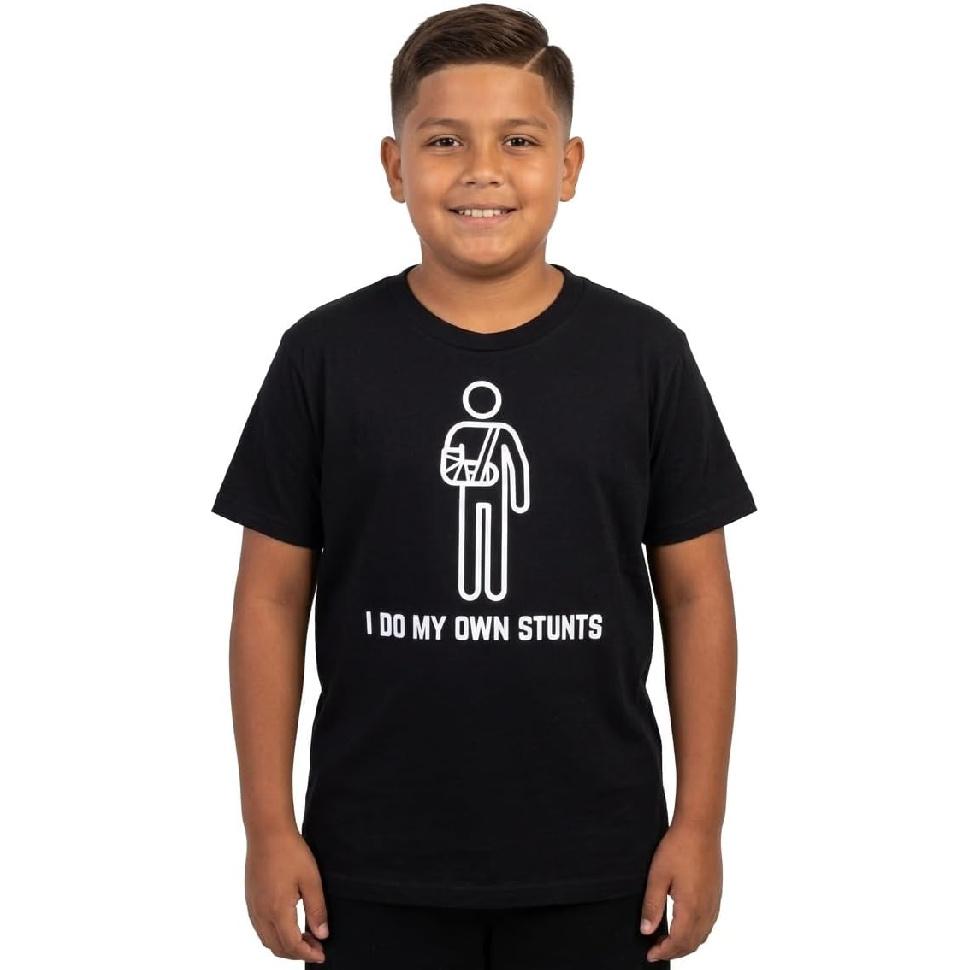 I Do My Own Stunts Funny Broken Leg Arm T-Shirt for Men, Get Well Soon Surgery Recovery Gifts Accident Tee Shirt
