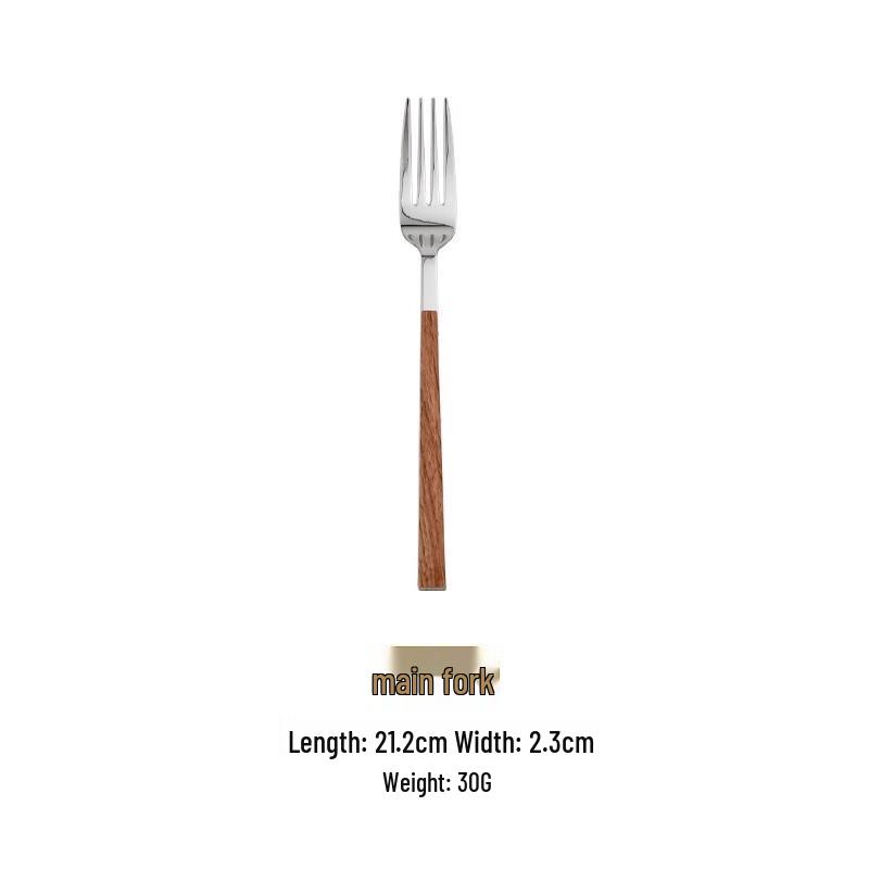 

LIU Stainless Steel Cutlery with Faux Wood Handle