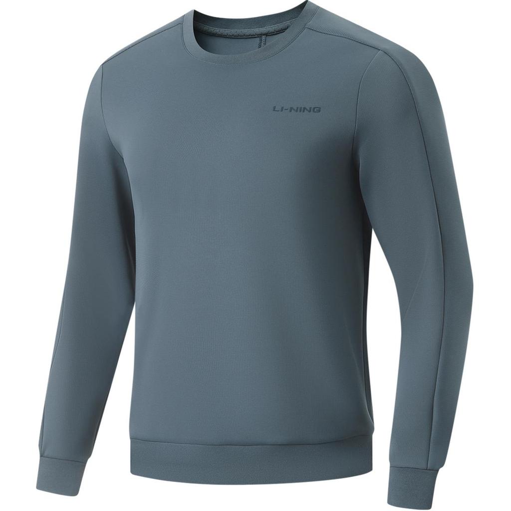 Li-Ning Comfortable Casual Letter Round Neck Pullover Sweatshirt Men Sweatshirt Dark-Blue AWDU869-2