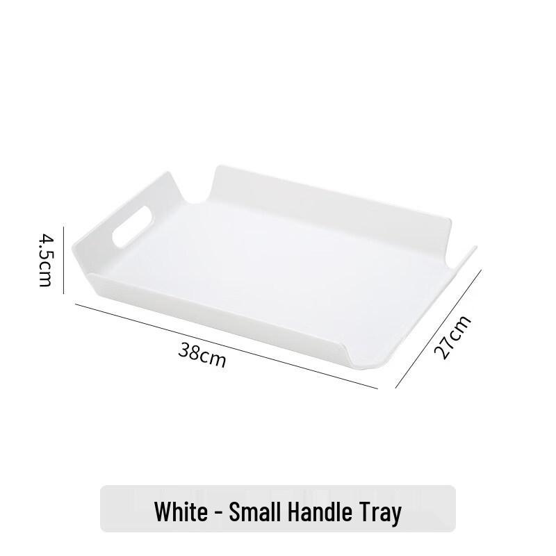 Rectangular Wooden Double-Handle Serving Tray