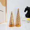 European Metal Christmas Tree Candle Holder Holiday Decoration Tea Light Cup Table Holiday Party Home Decoration Accessories