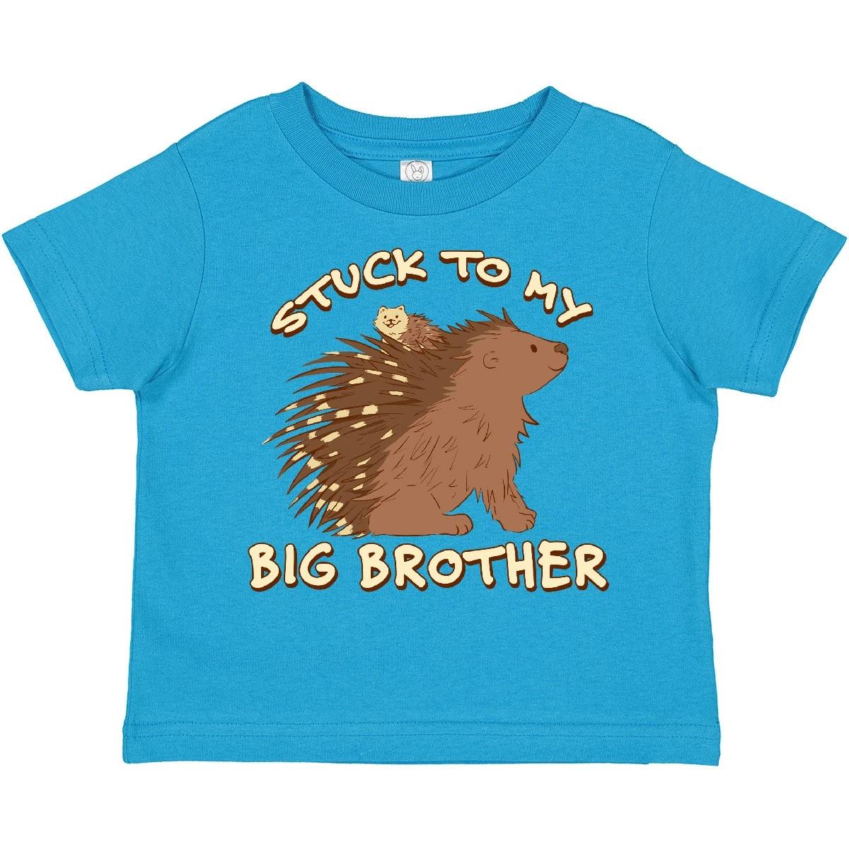Inktastic Stuck To My Big Brother Toddler kids boys T-Shirt Bigger Older Little Lil Young 140