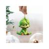 Acrylic Flat 2D Christmas Tree Pendant, Mirror Green Hair Monster - for Holiday Decorations, Halloween, Thanksgiving Flat Christmas Tree Pendant