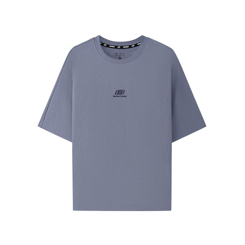 Skechers Round Neck Soft Loose Comfortable Quick-Dry T-Shirt Unisex tops L226U006-05WB XS