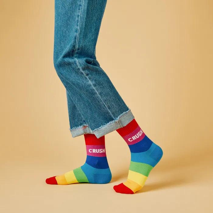 GGRN Women's Fashion Socks_W-L-235 Rainbow Crush