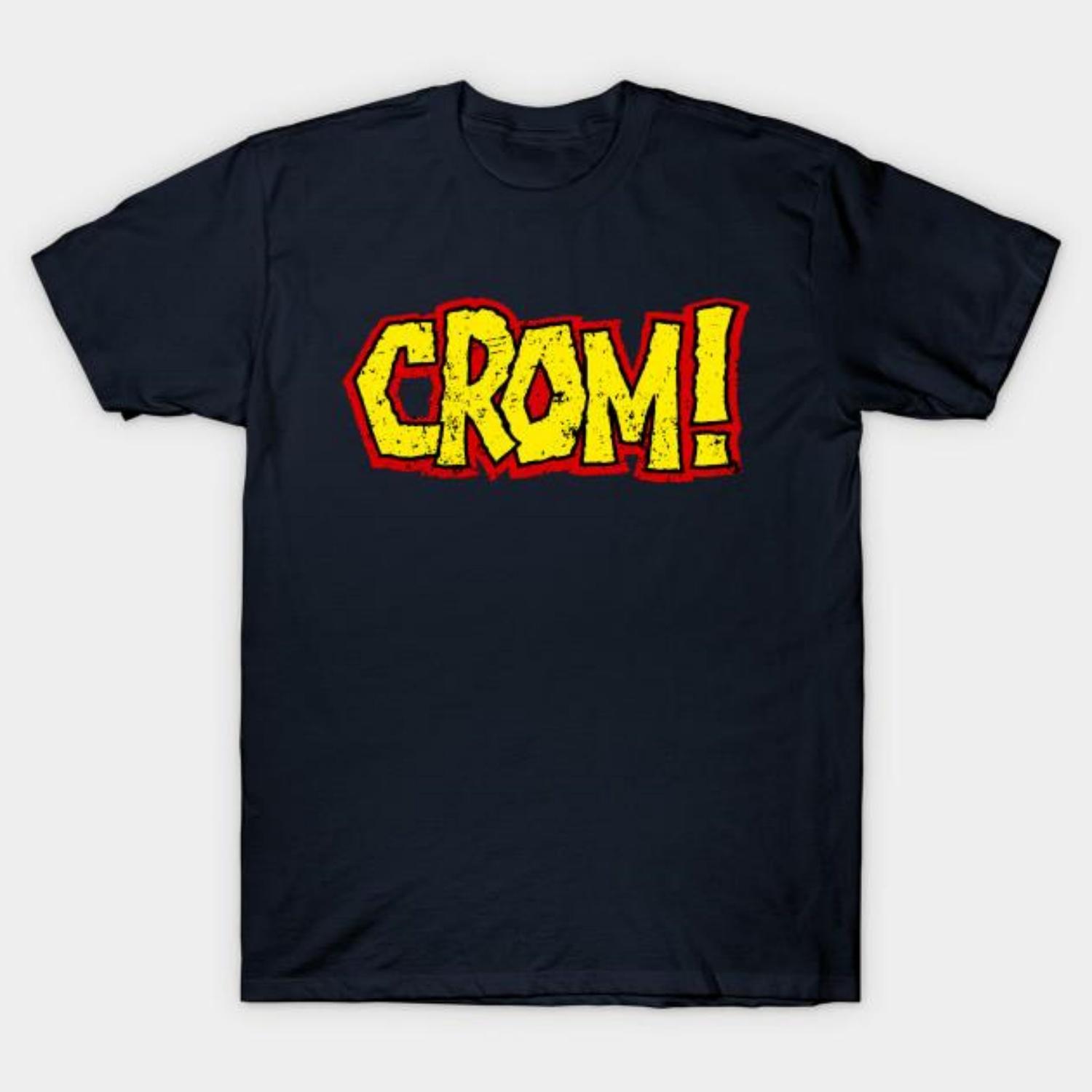 

Men Black Print T-shirt Crom No-Cut Transfer Paper Print Cotton Tshirt XXXXXL чорний
