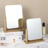 1 Stück Holz Schminkspiegel Klar Persönlicher Gebrauch Ständer Winkelverstellbar Make-up Basis Schreibtisch