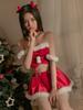 Anime Christmas Sexy Lingerie Party Cosplay Costumes Outfit Erotic Cute Sleepwear Maid Open Bra Crothless Hollow Underwear Set