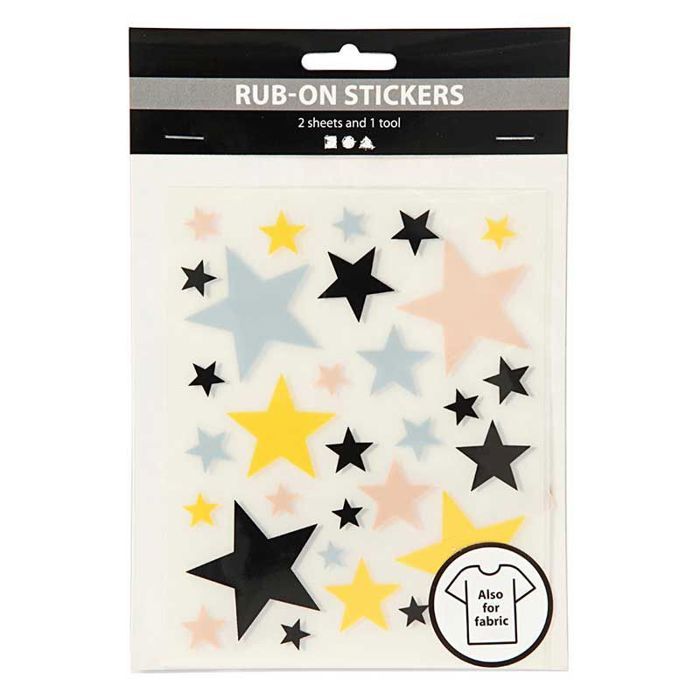 Decals - Stars - 2 Sheets - Multicolor - Mixed - Resistant To Gentle Washing