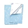 Light Blocking Window Blue with Leaf Blackout Curtain Blackout Window 100% Curtains, 2-Panel, Pattern, Aluminum, Sheet, Rail, Insulation, Sheet,