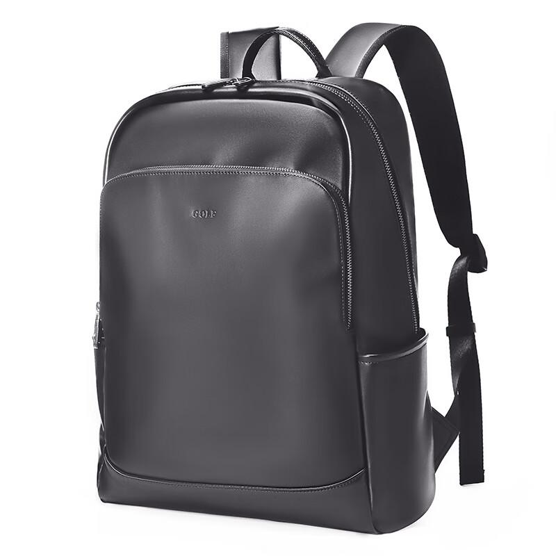 GOLF Men's Soft Leather 15.6-inch Laptop Backpack