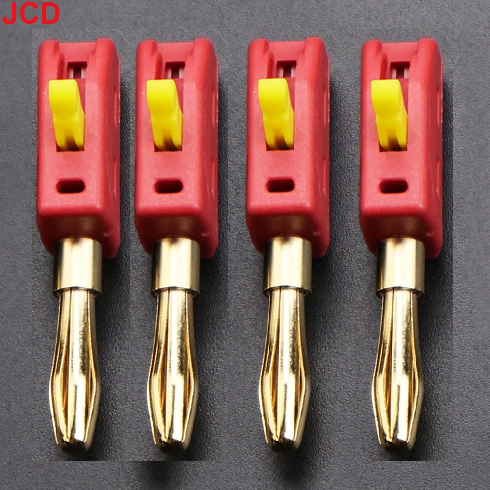 32A 4mm Solderless Banana Plug 4mm Quick Wire Connect Gold-plated Copper Banana Connectors Plugs Audio Copper Speakers Amplifier