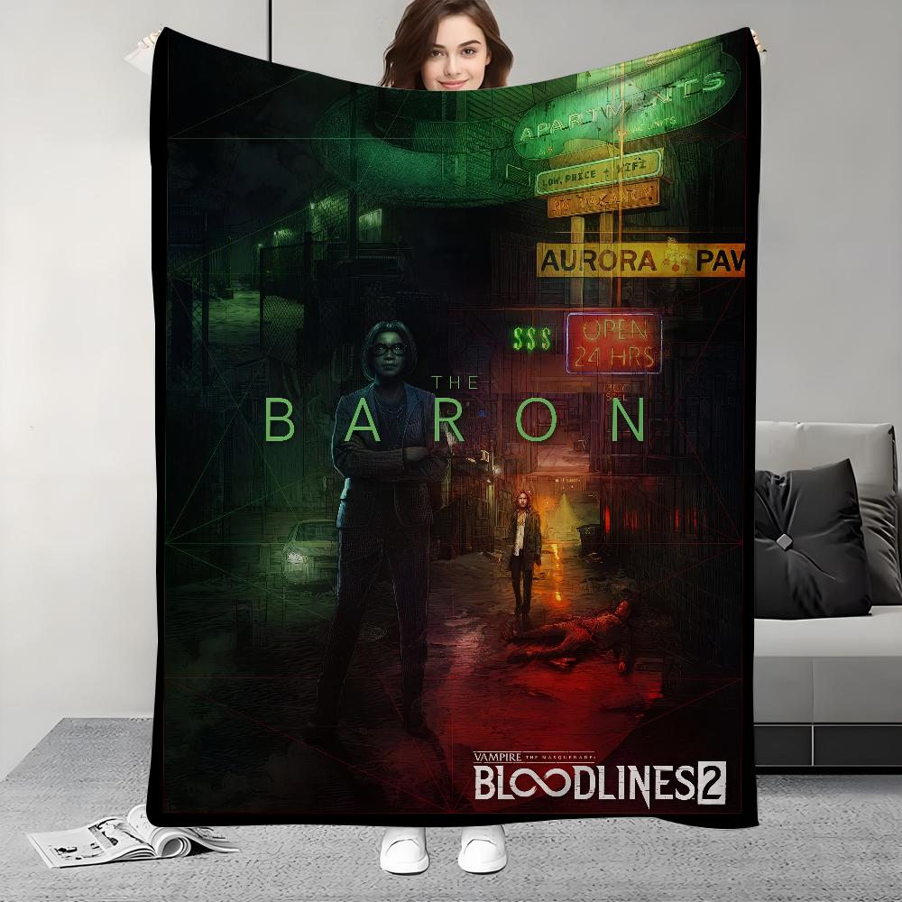 HOT GAME V-Vampire the masquerade bloodlines 2 Blanket Design Lightweight  For Dorms, Naps, Living Room, Office,Sofa,All-Season 30x40in