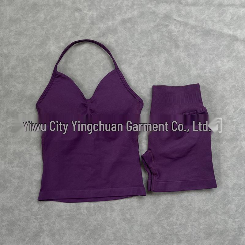 Women's High Elasticity Yoga Set: Strap Top & Butt-Lifting Leggings