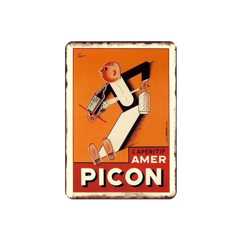 Metal Tin Poster Cartoon Figure Retro Metal Tin Sign Plaque Poster for Bar Club Wall Decor Retro Home Vintage Wall Plate Pendant
