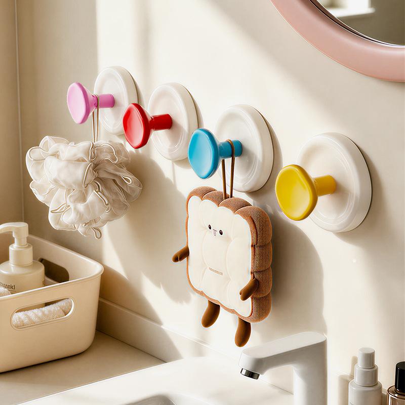 No Drill Strong Adhesive Hook Multicolor Heavy Duty Wall Hanger For Entry Door Key Storage Coat Organizer
