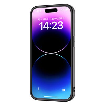 Husă ABEEL pentru iPhone 15, Textură piele de vacă PU Piele Acoperit PC+TPU Husă Anti-cădere