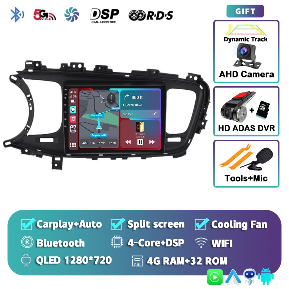 Android 14 Carplay Auto Car Radio For Kia K5 Optima 2011 2012 2013 2014 2015 4G Multimedia Video Player Navigation GPS Head Unit