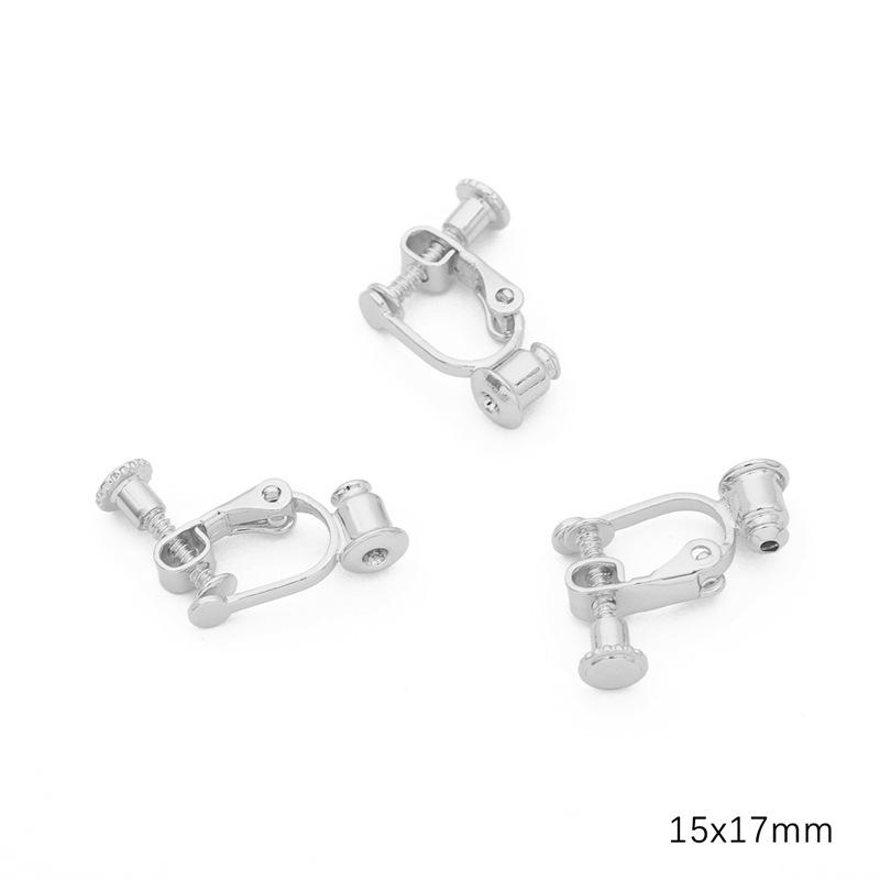 Spiralne klipsy na uszy z wiszącymi kółkami dla nieprzekłutych uszu, wzór żaby, platerowane miedzią 14K/18K, zachowujące kolor, akcesoria do biżuterii DIY