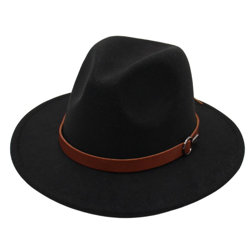 S New Retro British Top Hatsmall Belt Felt Hat Autumn And Winter European And American Jazz Hat Ins Style