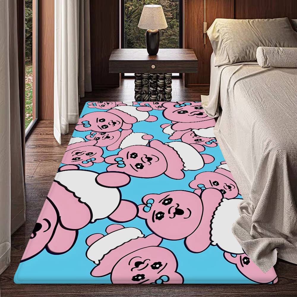 O-Opanchu Cute U-Usagi Floor Mat Anti-slip Absorb Water Long Strip Cushion Bedroon Mat Alfombra