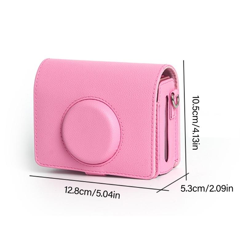 Stylish PU Leather Camera Bag for MiniEVO Camera Case Shoulder Bag with Soft AntiScratch Lining for Travel Photography