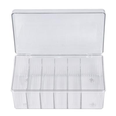 Lash Extension Organizers Storage 6 Compartments Dust Proof Lid Clear Lash Extension Supplies Organizer for Beauty Salon