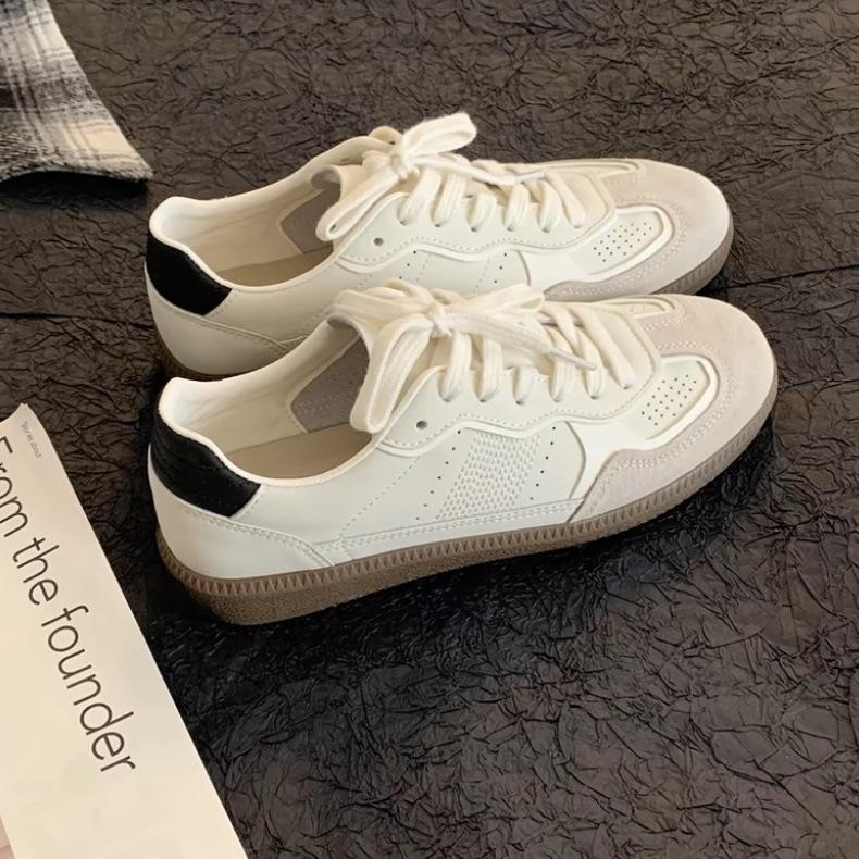 Silver platform mesh breathable moral training shoes women's 2025 spring niche round head lace-up casual sports Forrest Gump board shoes