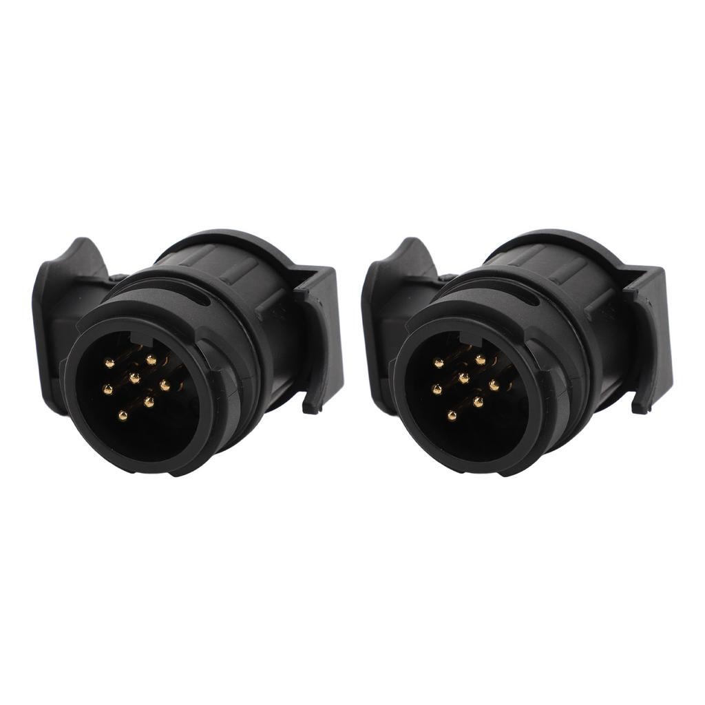 2 PCS 12V 13 To 7 Pin Trailer Adaptor Waterproof Trailer Sockets Converter Hitch Wiring Plug Adapter for Caravan Car