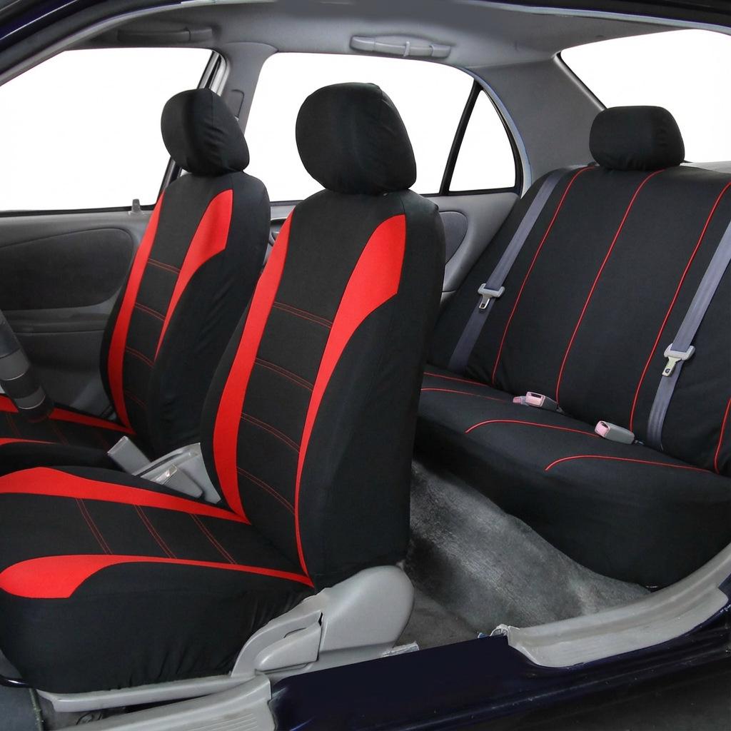 Universal All-Season Car Seat Covers & Cushions Set - 4-Piece Fully Enclosed Design