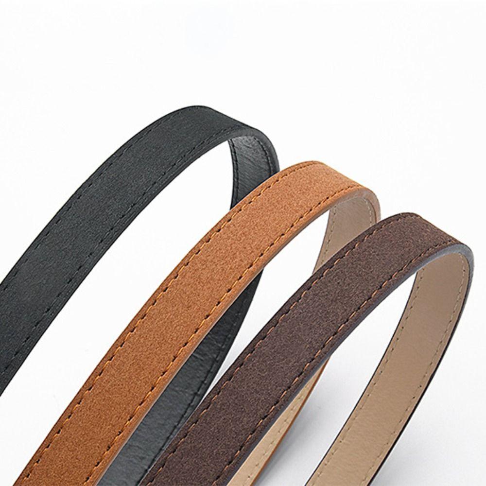 Pin Buckle Business Waist Belt Luxury Design Waistband Trendy Suede Leather Belt  For Women