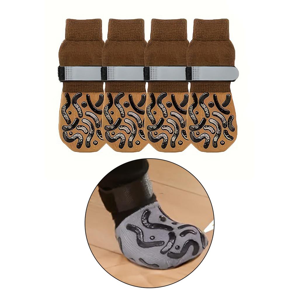 4pcs Novelty Holidays Warm Socks Puppies Stockings Festives Canine Footwear for Small Breeds And Cats