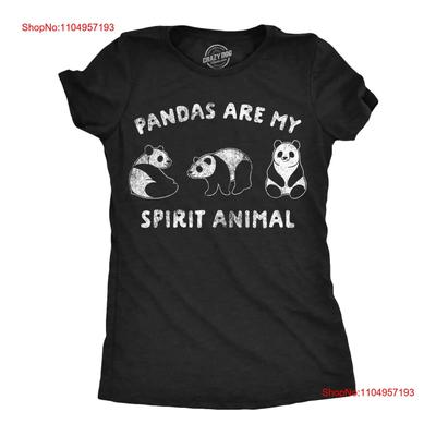 Damen Lustiges T-Shirt Pandas Sind Mein Seelentier Sarkastisch Neuheit vintage Gewaschen Weich Bequem Atmungsaktiv Vielseitig Unisex