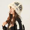 Plush Bucket Hat Cute Female Hats Portable Winter Knitted Hat  Autumn/Winter