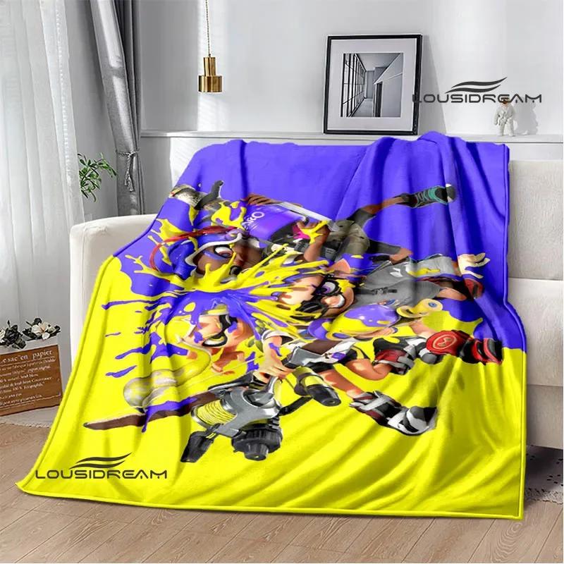 3D Cartoon game Splatoon printed blankets Picnic blanket Warm Flannel blankets Home bed linings blankets for beds Birthday Gift