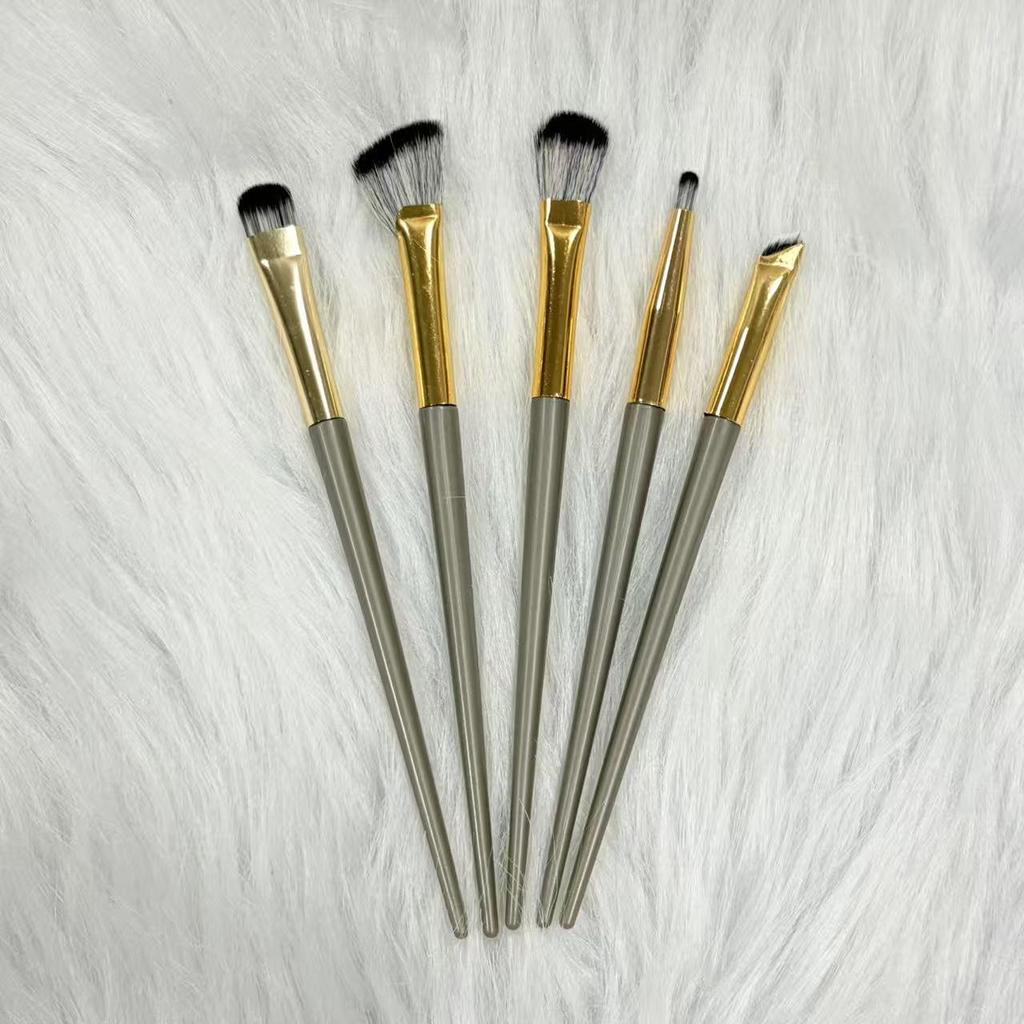 13-Piece Gilded Makeup Brush Set: Soft Hair Eye & Eyeshadow Brushes