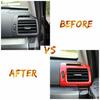 Red Dashboard Air Conditioner Vent Outlet Panel Trim Cover Frame for 4Runner 10+