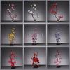 Japanese style plastic simulation flower Blossom Peach Blossom Ornament Sushi sashimi ornament Decorative artificial flowers-A