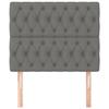 Maison Exclusive - Tête de lit Gris foncé 90x7x118/128 cm Tissu