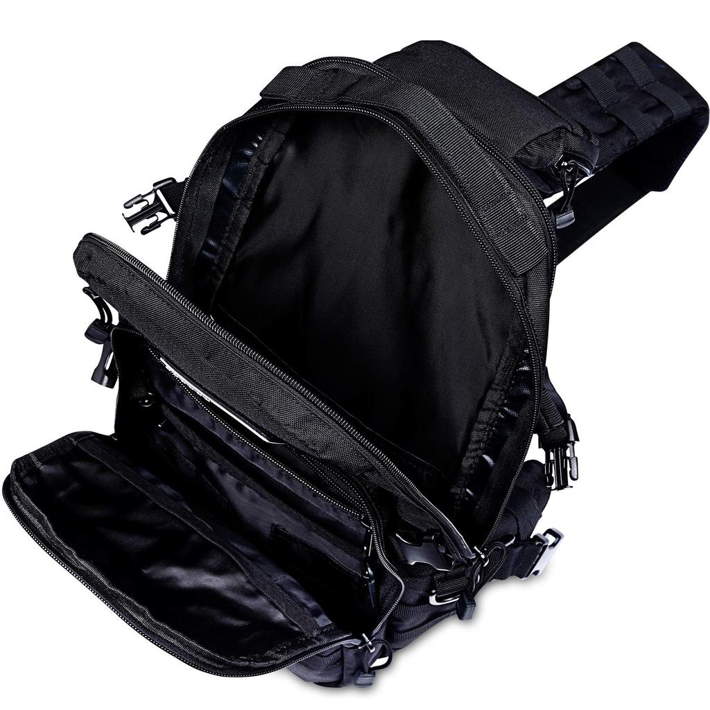 G4Free Body MOLLE Outdoor One-Shoulder Bag, Military, Crossbody, Tactical, Airsoft, Compatible, Lightweight, Durable,