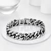Herren Edelstahl Armband 14mm Poliert Schlangenstruktur Geometrisches Design Minimalistisch Markant Biker Stil