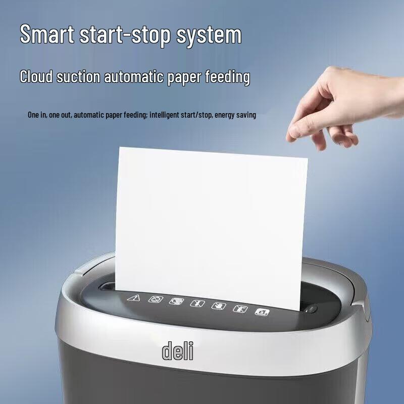 Deli 9929 Mini Cross-Cut Paper Shredder CN Plug (adapter Included)