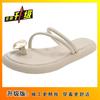 Super Fire Set Toe Beach Shoes Women's Outer Wear 2025 New Summer Korean Versatile Flat Bottom Holiday Leisure One-word Drag