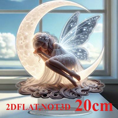 Charming Fairy, 2D Flat Acrylic, Tabletop Decoration, Ornaments, Suitable for Living Room, Office, Gifts, Christmas, Halloween