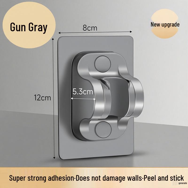 Punch-Free Adjustable Shower Head Holder with Suction Cup Base